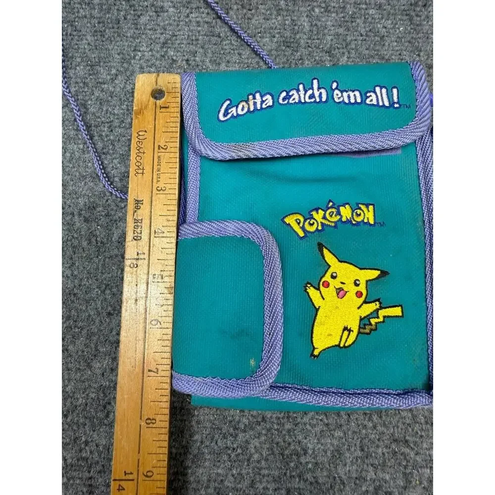 Pokemon Pikachu Kids Shoulder Bag Gotta Catch Em All Blue Vintage
